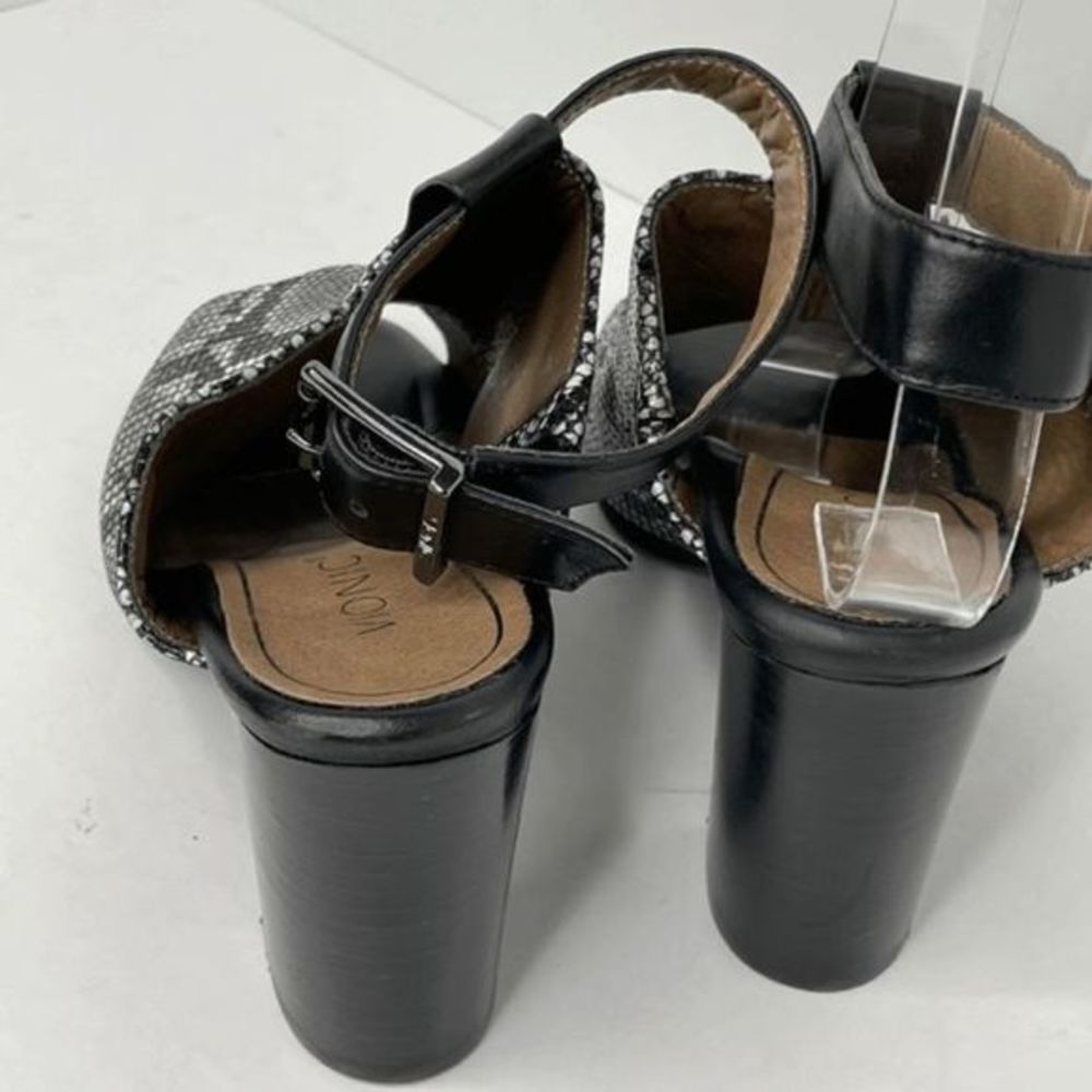 Vionic Kaja Black White Snake Print Heels - Picture 3 of 5